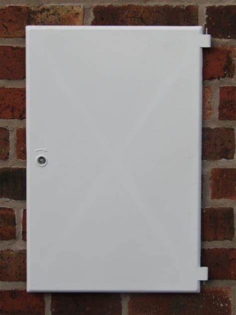 electrical box door replacement|outside electric meter box door.